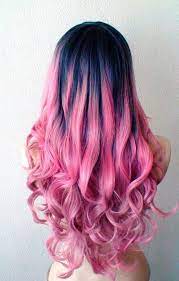 Blue Grey Roots Pink Ends Hair Styles Bold Hair Color Long Hair Styles