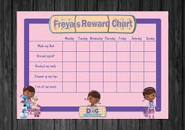 Personalised Doc Mcstuffins Kids Rewards Chart Chart For