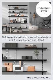 Wandregalsystem P Slot Wandschienen Regal Fur Bucher Oder Im Wohnzimmer In 2020 Wandschienen Regal Regal Schwarze Wande