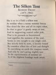 The Silken Tent By Robert Frost Wonderful Words Words Beautiful Words