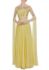 Designer indo western suits, girls indowestern suits, indo western suits for girls at peachmode. Designer Yellow Indo Western Dresses Buy Latest Indo Western Clothing Online Utsav Fashion