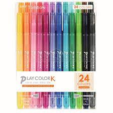 Amazon.com : Tombow GCF-012 Water-Based Sign Pen, Play Color K, 24 Colors :  Office Products