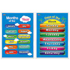 Days of the week free esl printable vocabulary worksheets, matching exercises, eal questions, efl handouts, esol quizzes, multiple choice tests, tefl activities a colorful esl printable picture dictionary and classroom poster worksheet for kids to study and learn days of the week vocabulary. Days Of The Week Educational Poster For Toddler Kids Room Kindergarten Classroom Art Posters Art