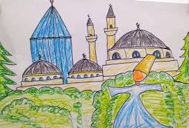 Mevlana Konya Mevlana Camii Mevlana Turbesi Cizimi Semazen Cizimler Cizim