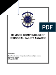 Task force to review the compendium of personal injury awards. Revised Compendium Pelvis Vertebral Column