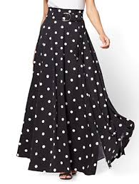 Black And White Polka Dot Skirt Outfit Shop Paper Bag Waist Maxi Skirt Polka Dot Find Your Perfect Size Online At The Best Price At New York Polka Dot Skirt Outfit Dot Skirt Outfit Skirt Fashion