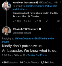 Rishap Vats on X: Netherlands ambassador to UK. Its important to push  back against this kind of diplomatic haranguing in public. Many would want  India to stay silent, some may try to