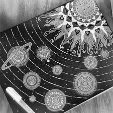 Black And White Galaxy Art The Universe Galaxy Home Decor Art Print Etsy Mandala Art Lesson Mandala Design Art Black Paper Drawing
