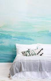 Turquoise Watercolour Wallpaper Mural Hovia Uk Turquoise Watercolor Wallpaper Turquoise Watercolor Wallpaper Design For Bedroom