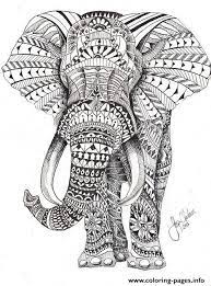 Simply click to download the design that you would like to color.when you are done, we'd love to see your finished work. Elephant For Adults Color Hard Difficult Coloring Pages Printable