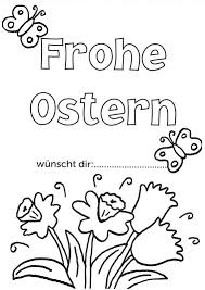 Kostenlose Malvorlage Ostern Frohe Ostern Mit Blumen Zum Ausmalen