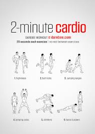2 Minute Cardio Workout Cardio Workout Hiit Workout At Home Cardio