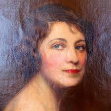 Roland Hinton Perry Portrait of a Lady in Red, 1931