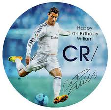 The portuguese player anniversay day, will be spent in a madrid's. Cristiano Ronaldo Edible Personalised Premium Icing Cake Decoration Image Topper Ebay