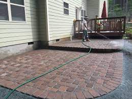 Multi Level Paver Patio Off Deck Backyard Paver Patio Patio
