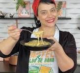 Tiras de carne con crema de patata y queso