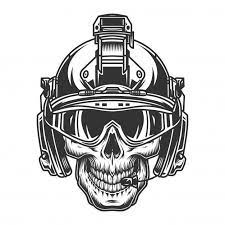Download Skull In Modern Military Helmet For Free Military Helmets Helmet Drawing Military Design