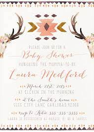 Girl Baby Shower Invitation Unique Boho Antler Native American Trib Boho Baby Shower Invitations Trendy Baby Shower Invitations Unique Baby Shower Invites