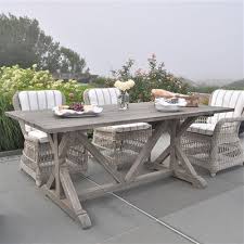 Bristol teak outdoor dining collection, created for macy's. Kingsley Bate Provence French Country Grey Teak Outdoor Dining Table 73 Inch 31 D 40 D Kathy Kuo Home