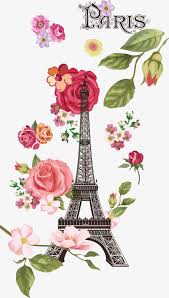 Vector Eiffel Tower And Flowers Transmission Tower Flowers Romantic Png Transparent Clipart Image And Psd File For Free Download Paris Illustration Paris Patterns Eiffel Tower Photography