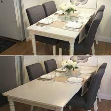 Ingatorp Extendable Table White Length 61 Ikea In 2021 Small Dining Sets White Glass Dining Table Narrow Dining Tables