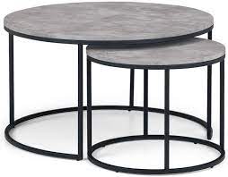 Check spelling or type a new query. Julian Bowen Staten Faux Concrete Round Nest Of Coffee Table Cfs Furniture Uk