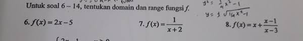 Tentukan Domain Dan Range Fungsi Brainly Co Id