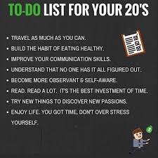 Ein Kleiner Reminder An Alle Unter 30 Und Auch An Mich Selbst Bis Auf Die Zwei Aller Wichtigsten Punkte Habe Ich Alles Abgearbeitet Und Investing Entrepreneur Motivation
