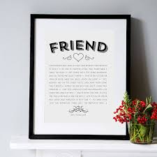 Modern Style Friendship Poem Art Print Friendship Poems Art Prints Card Art