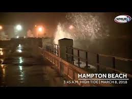 Splash Over Minor Flooding At Hampton Beach During High Tide