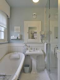 White Beadboard Bathroom Cottage Bathroom Benjamin Moore Gossamer Blue Cottage Style Bathrooms Cottage Bathroom Design Ideas Eclectic Bathroom