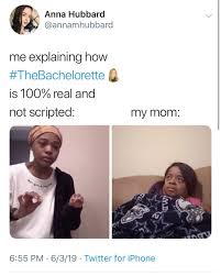 Do We Watch The Bachelorette For The Love Drama Or The Memes Bachelornation Bacheloretteparty Bachelor Bache Bachelor Memes Bachelorette Bachelor Nation