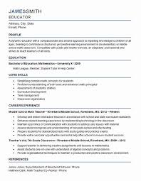 Math Teacher Resume Examples Inspirational Middle School Teacher Resume Example Mathematics In 2020 Teacher Resume Teacher Resume Template Teacher Resume Examples