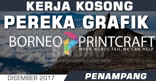 Bagi yang memenuhi syarat kelayakan di bawah, anda dipelawa untuk memohon jawatan kosong seperti berikut Kerja Kosong Sabah Disember 2017 Pereka Grafik Penampang Jawatan Kosong Terkini Negeri Sabah