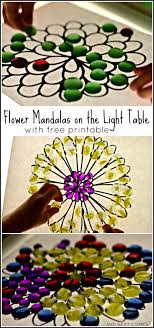 Flower Mandalas On The Light Table Light Reflections Series Light Table Light Box Activities Light Reflection
