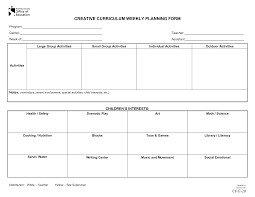 Creative Curriculum Weekly Plan Curriculum Lesson Plans Preschool Lesson Plan Template Lesson Plans For Toddlers