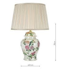 We have spent many years developing and making lamps in both china and the us. Peony Porcelain Table Lamp Base Hand Finished Floral Motif