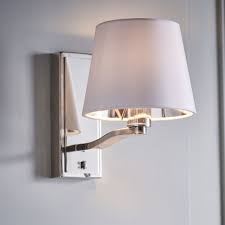 Harvey Switched Wall Light in Nickel Finish