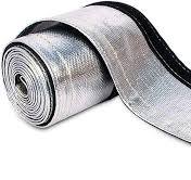 Heat Shroud Sleeve Aluminized Sleeving Express Aluminized Hose and Silver  Hose Wire Protection Barrier with Hook and Loop Closure, 3/4" IDx 10FT