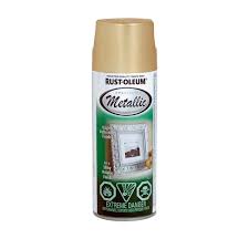 Metallic spray paint provides a rich, reflective finish for interior decor. Rust Oleum Specialty Metallic Paint In Gold 312 G Aerosol The Home Depot Canada