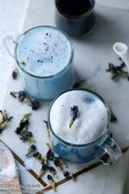 Blue Butterfly Pea Flower Tea Latte Mermaid Latte Butterfly Pea Flower Tea Tea Latte Blue Milk Recipe