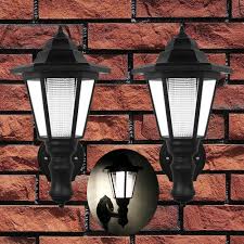 Outdoor solar lanterns can do awesome with decorative illuminations at high value to make interesting quality of lighting especially in patio. 2 Pcs Solar Power Garden Lights 6 Led Light Outdoor Wall Mount Path Fence Lamp Yard Garden Outdoor Living Other Outdoor Lighting