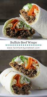 Buffalo Beef Wraps Recipe Beef Wraps Dinner With Ground Beef Ground Beef Recipes Easy