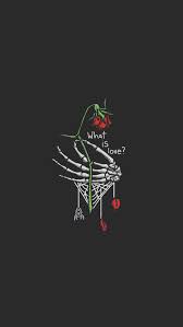 What Is Love Skeleton Hand And Roses Schadelskizze Skizzierung Hintergrundbilder