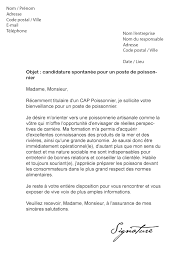 Lettre De Motivation Poissonnier Modele De Lettre