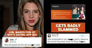 Around the time her article was published i began getting uncharacteristically rude responses from tory men to answers i'd had up on my hinge profile for months. This Girl Made Fun Of A Guy S Dating App Bio Got Trolled Herself For Being Rude Rvcj Media