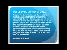 Playing a part in the lives of students. The Evening Prayer 10 Sept 09 Dance Teacher Fired For Using Religious Music In Class Goes To Trial Youtube
