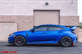 Honda Civic Type R Fk8 Blue Rays Gram Lights 57transcend Wheel Front Honda Civic Type R Honda Civic Wheels Honda Civic