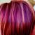 Burgundy Red Hair With Purple Highlights
