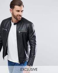 Replay Leather Biker Jacket Black Leather Jacket Outfit Men Biker Jacket Men Biker Jacket